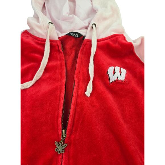 Touch by Alyssa Milano | Pink & Red Wisconsin Badgers Hoodie | Size XXL - Picture 2 of 7